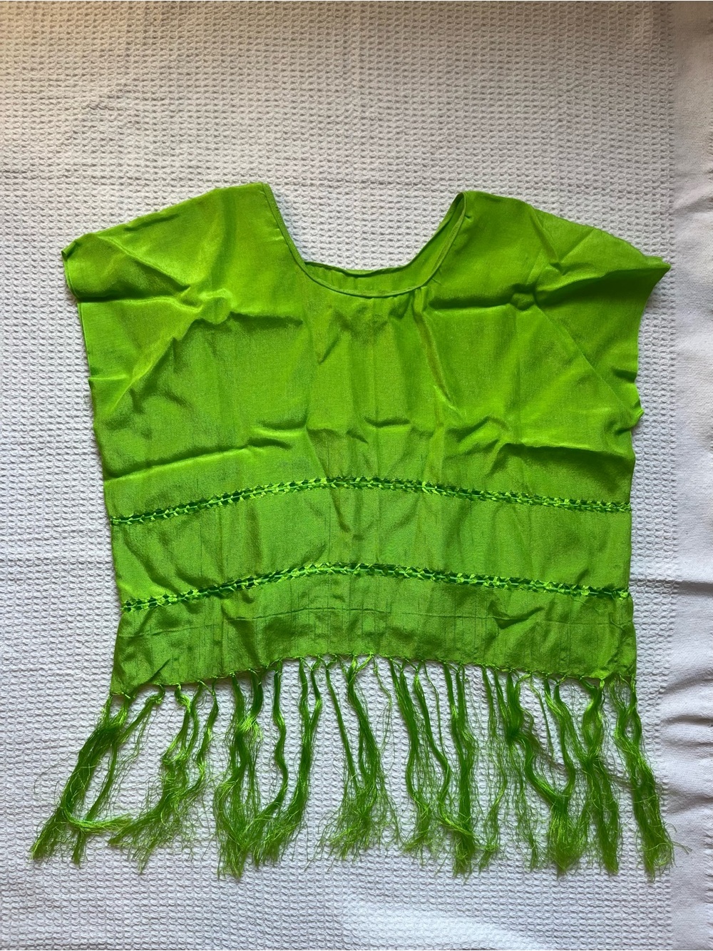 Green Fringe Top